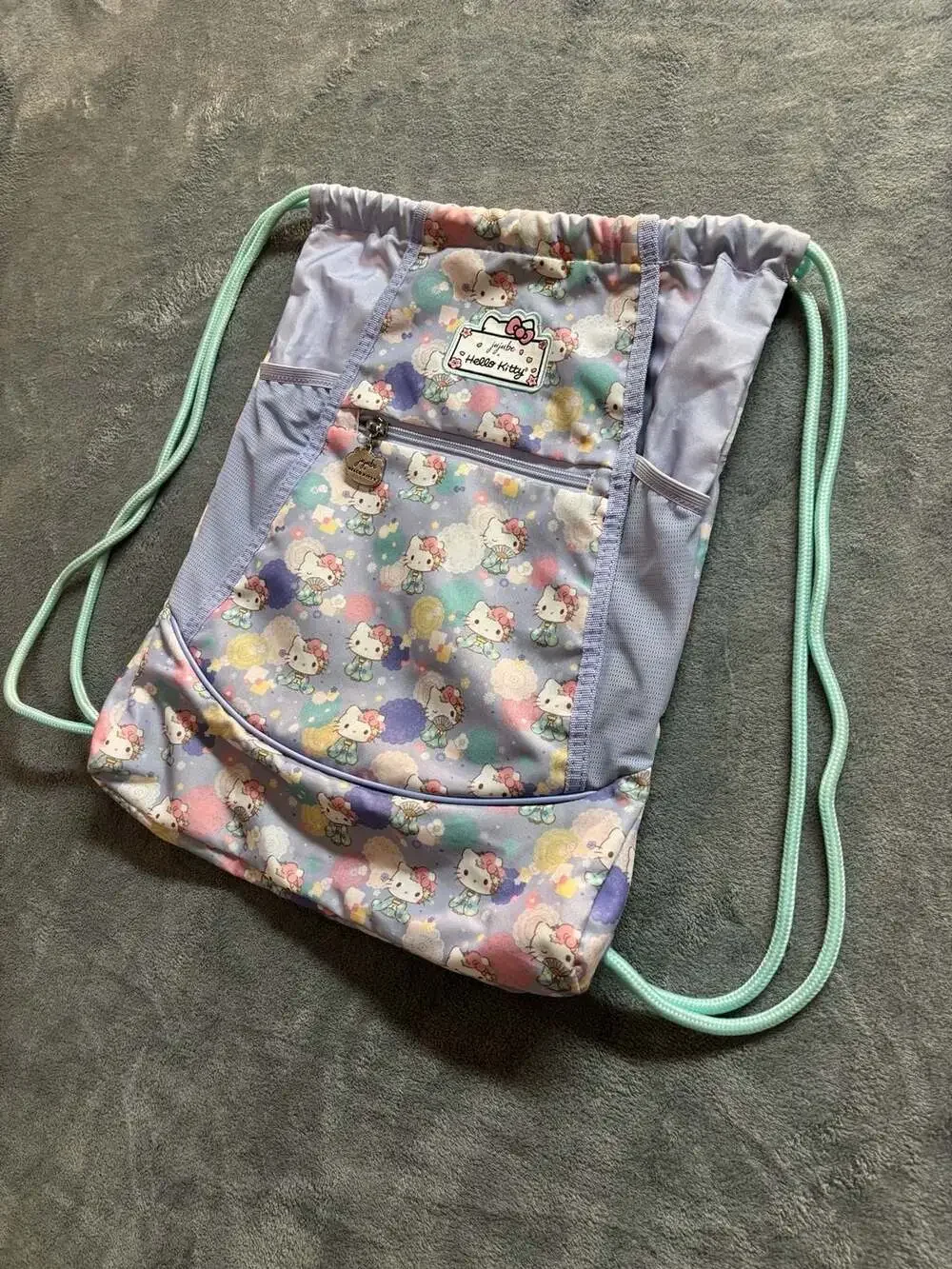 Ju-Ju-Be x Hello Kitty Kimono Print Grab and Go Drawstring Backpack